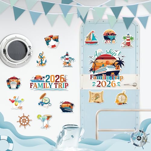 Decoraciones magnéticas retro para puertas de crucero con 20 unidades miniatura 3