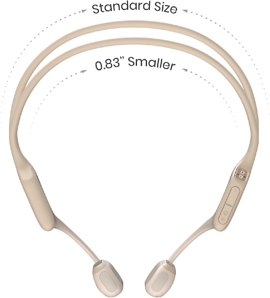 SHOKZ OpenRun Pro MINI Bone Conduction Sports Bluetooth Headphones - Beige - Image 3