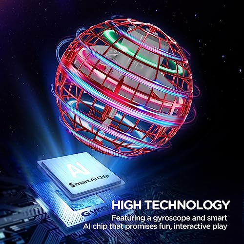 Etplanet Flying Orb Ball Toys Soaring Cosmic Globe Boomerang Hover Galactic Fidget Flying Spinner Hand Controlled Mini Drone Magic Cool Stuff Birthday Gift For Kids Boys Girls 6-10+ Year Old (Red) #TOP2