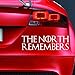 Adesivo divertente in vinile per auto, con scritta "The NORTH RemMBERS Game of Thrones" (lingua italiana non garantita)