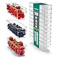 Sorbus 10-Pack Small Clear Plastic Organizing Bins – Clear Bins for Organizing, Refrigerator Organizers, Fridge Organizer, Pantry Storage, Kitchen Organizer, and Pantry Organizers and Storage Bins