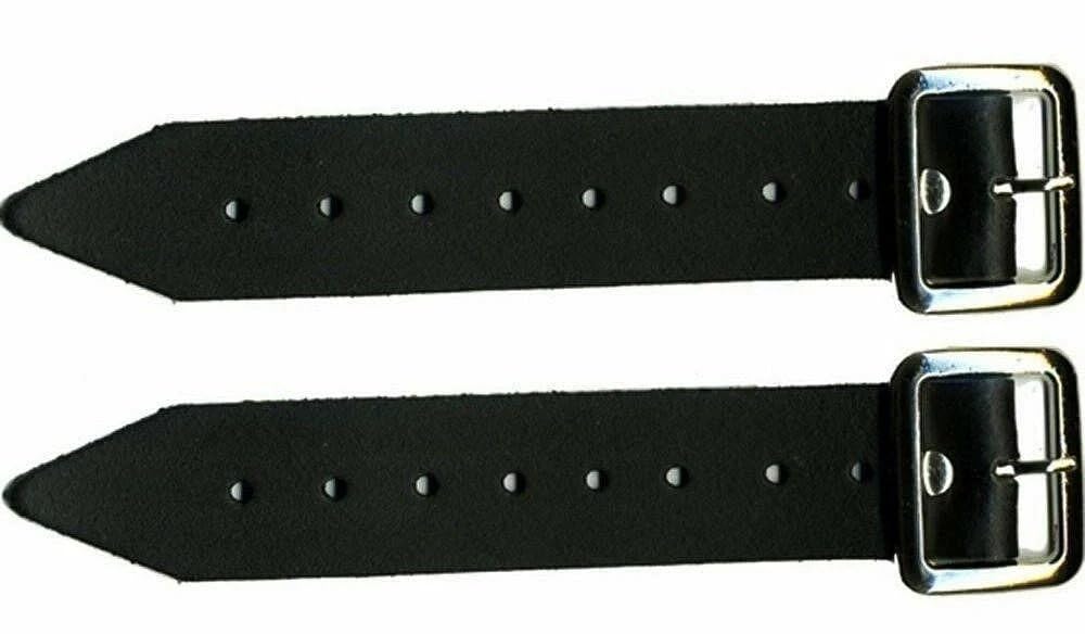 Scottish Kilt Extender pasek, skórzany, długość 18 cm, szerokość 3 cm, czarny, zestaw 3 szt