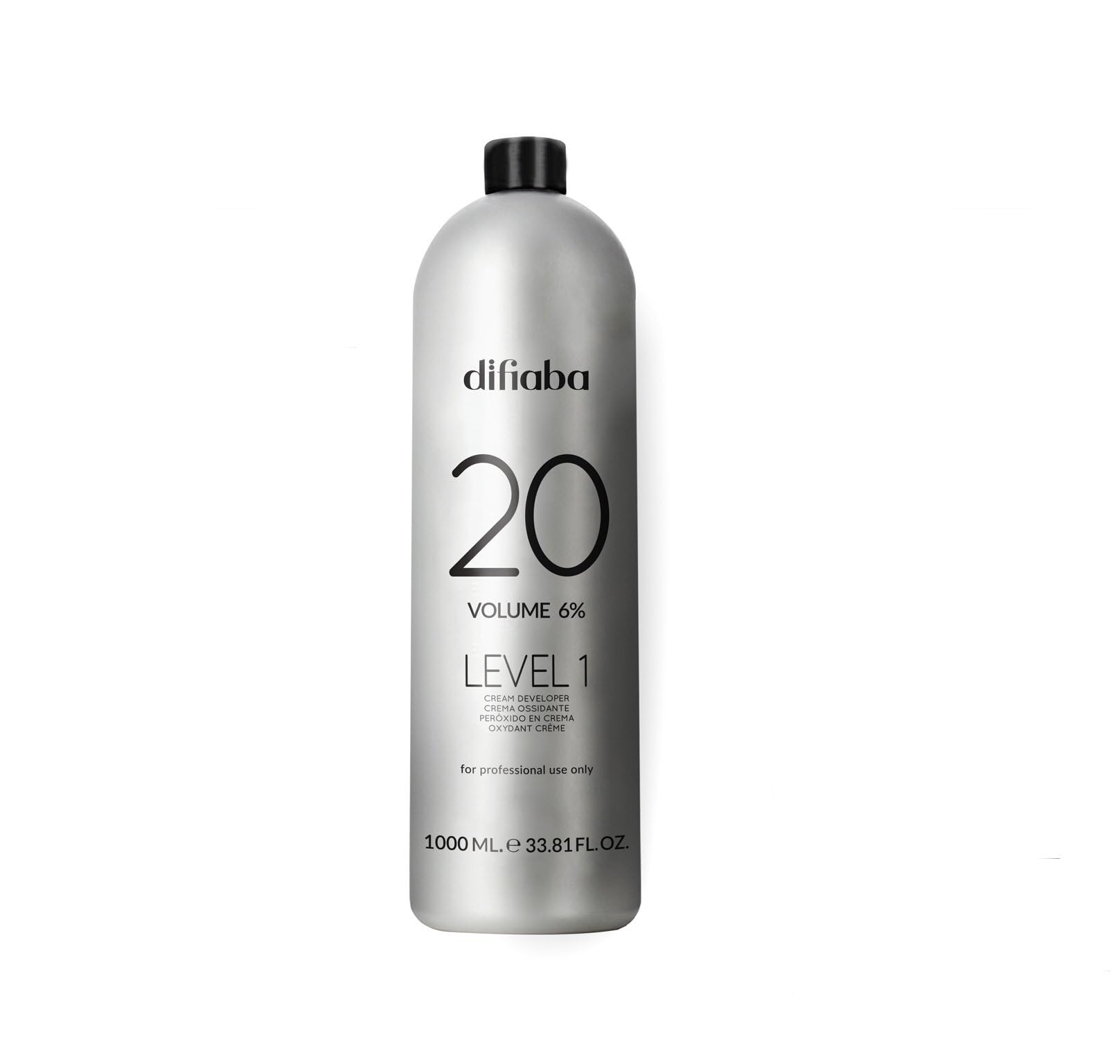 DIFIABA Hair Developer - Professional Cream Developer - Level 1 Developer 20 Vol - Nourishes & Strengthens Hair - High Viscosity & Gentle on Scalp - Provides Long-Lasting Colors (33.8 fl oz)