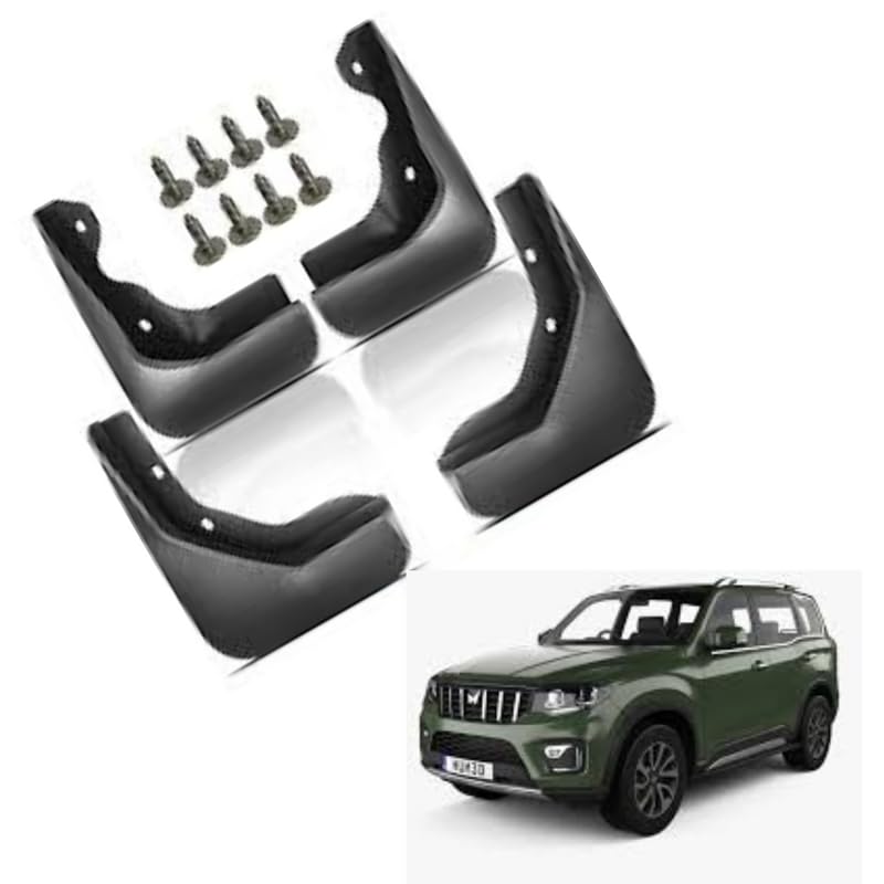 Autokaar OE Type/Box Type Car Mud Flap for Mahindra Scorpio N, Black