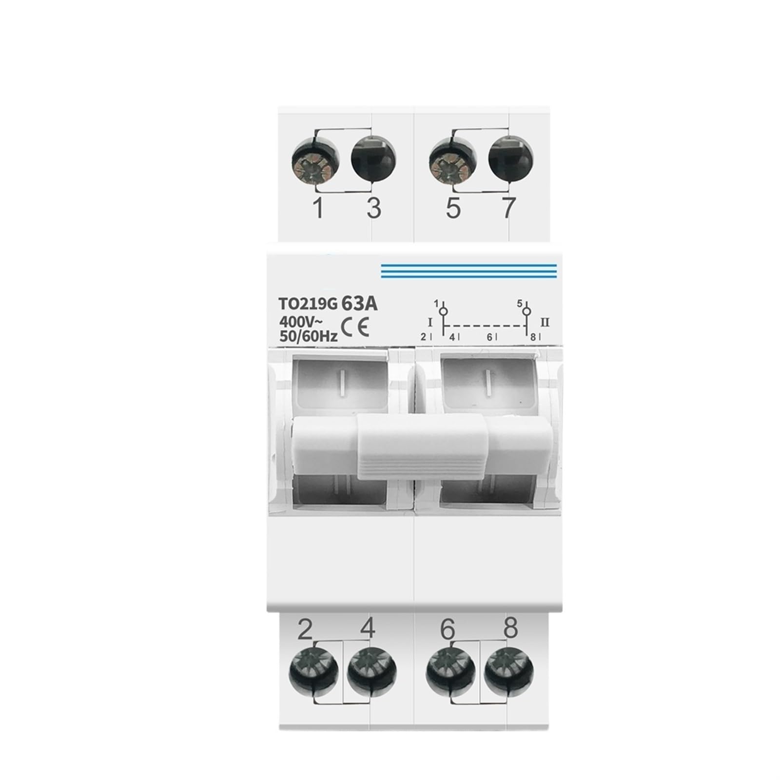 JNVFTCUX TO219G 2P 63A MTS Dual Power Manual Transfer Isolating Switch Interlock Circuit Breaker 1Pcs(40A)