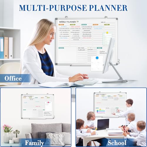 Calendrier hebdomadaire effaçable pour mur WALGLASS pour ne plus oublier vos notes - 7
