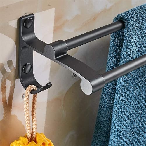 Porte-serviette double barre espace aluminium à séchage rapide - 4