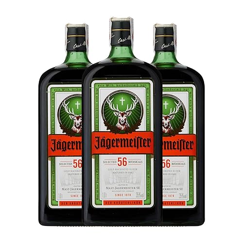 Licores Mast Jager Meister Botella Misil 1 L (Caja de 3 Botella Misil de 1 L)