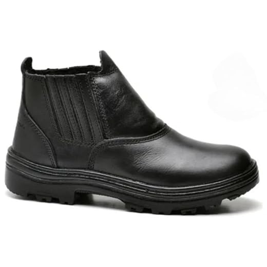 Bota de Segurança em Couro By Jack Elástico Solado Costurado Biqueira PVC e CA