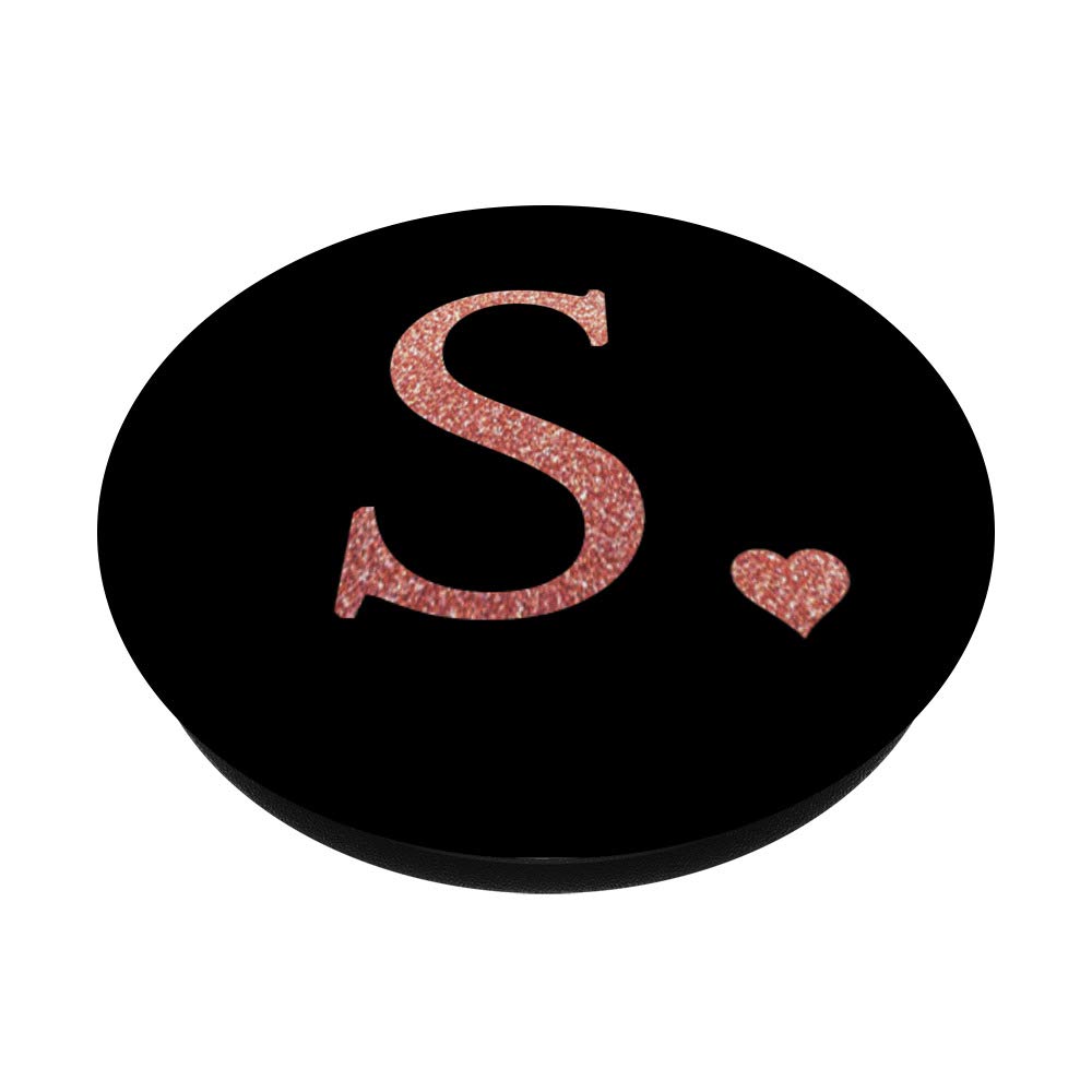 Letter S First Name Monogram Initial Leopard Print PopSockets