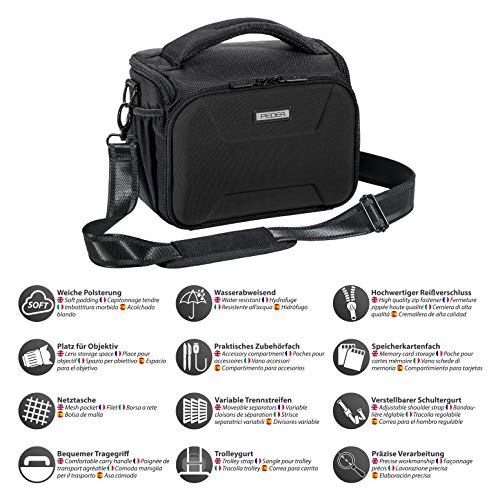 Housse appareil photo reflex PEDEA noir pour Canon EOS et Nikon D - 3
