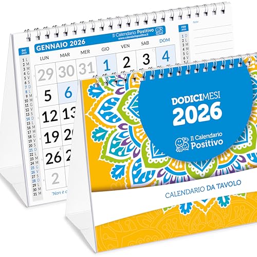 Calendario da Tavolo 2026 formato 21x15 cm | Calendario da