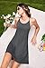 Ekouaer Women's Sleeveless Nightgown Racerback Sleepdress Charcoal Grey
