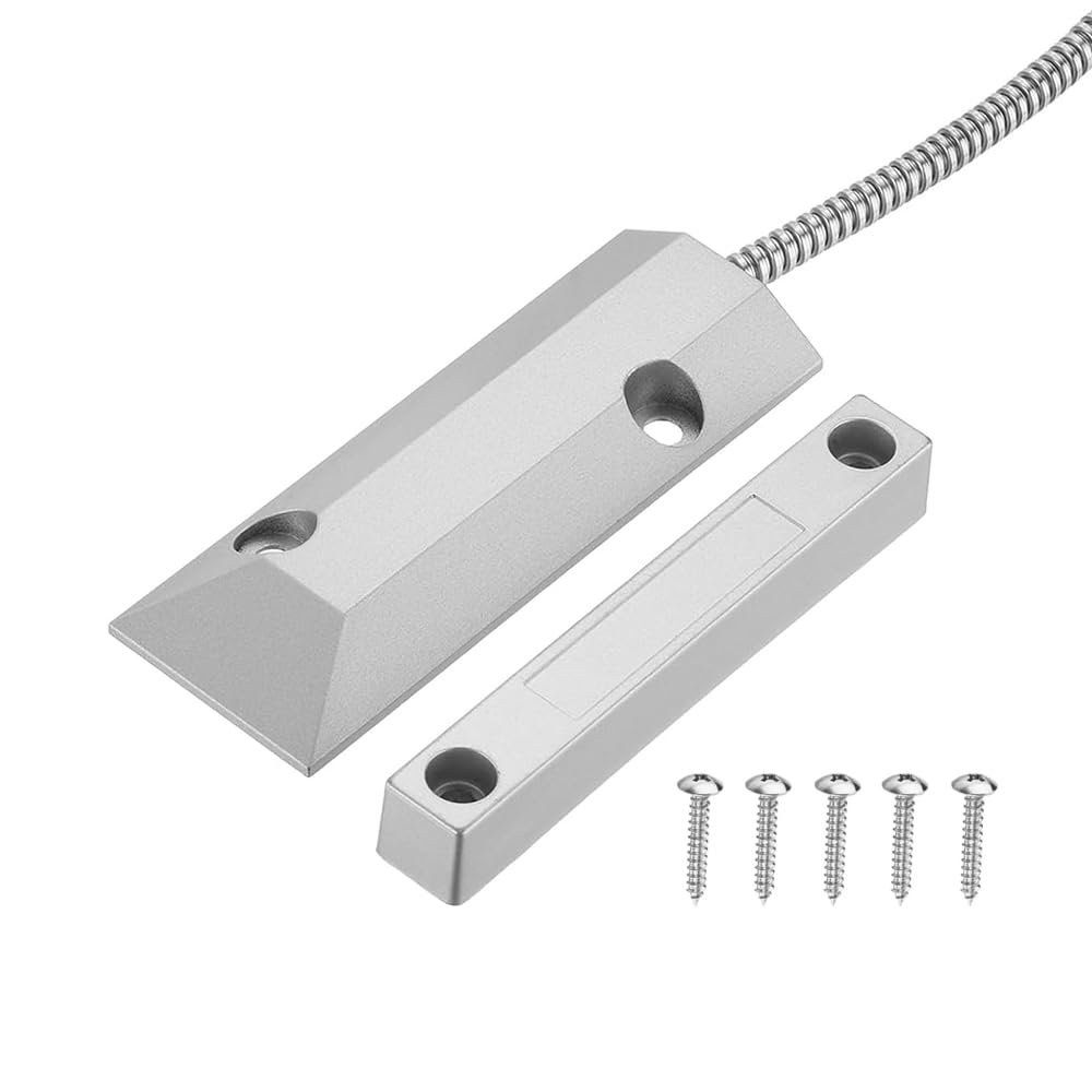 Wired Magnetic Sensor Switch Detector Alarm NC Home Garage Security Kit Grey