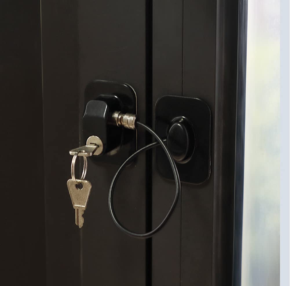 Blokada okna Zabezpieczenie przed dziećmi UPVC, Ogranicznik okna ze stopu aluminium z białym kluczem, opakowanie 4 i 8 szt(8 PCS)