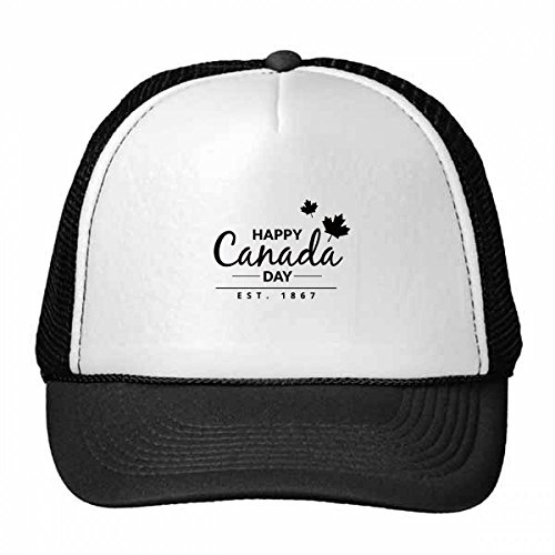 Casquette Jour de la fête du Canada 4 Juillet maille camionneur réglable