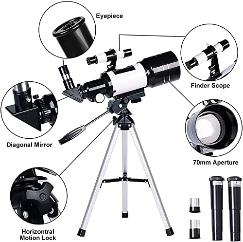 Telescopio Astronómico Refractor 70mm con Trípode y Mochila miniatura 2