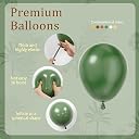 Party Port 60 Pcs Chrome Gold& Retro Green and Brown Latex Balloons for Birthday Baby Shower Engagement Anniversary Wedding Bridal Shower Graduation Decoration (Green Brown Gold) gallery image