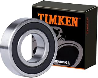 2PACK TIMKEN 6004-2RS Double Rubber Seal Bearings 20x42x12mm, Pre-Lubricated and Stable Performance and Cost Effective, Deep Groove Ball Bearings
