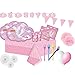 Kit n 62 Addobbi Festa Nascita Cicogna Nuvola Rosa Coordinato Party