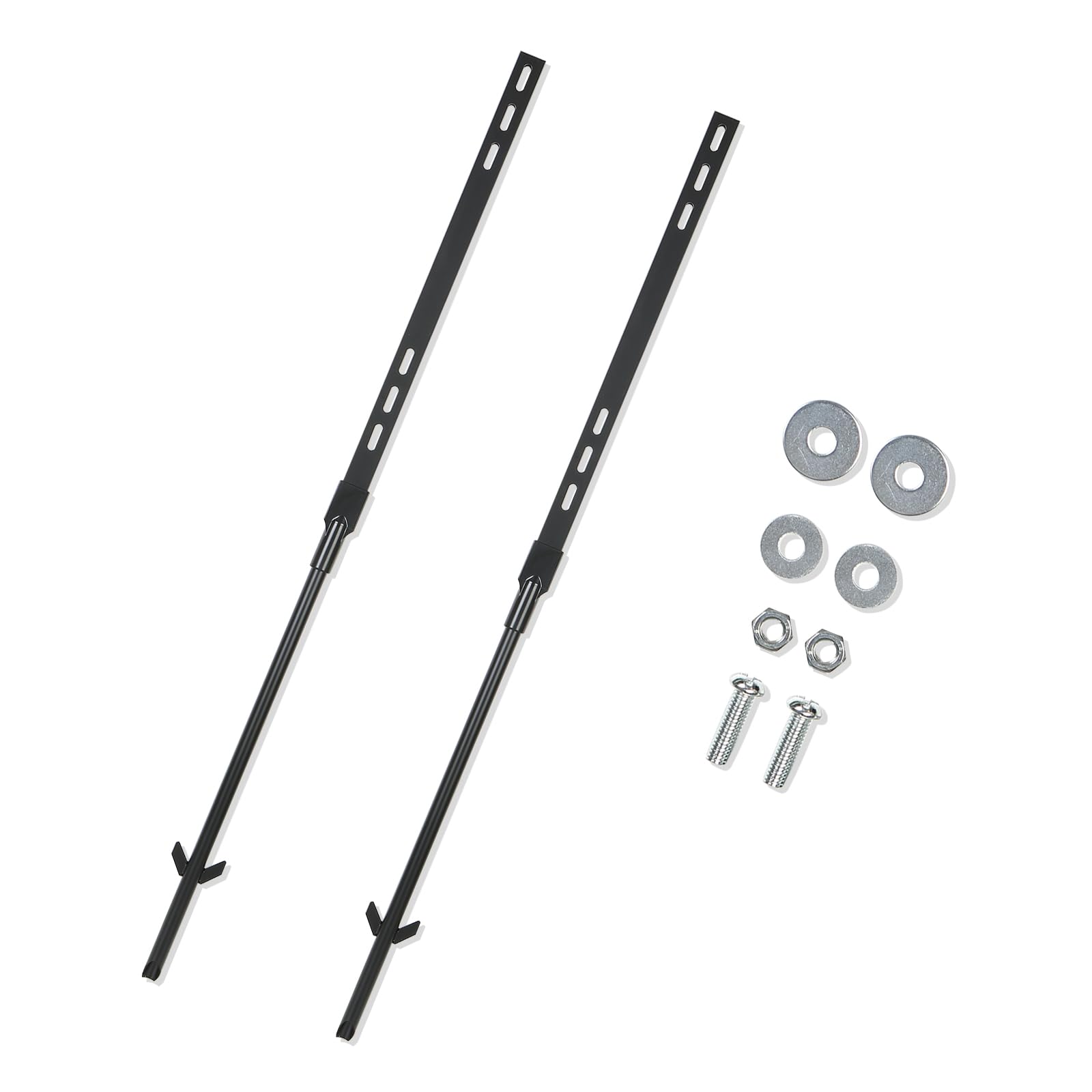 2 szt. Aluminiowy uchwyt na znaki z otworami do montażu, wysokość do 91,5 cm (czarny, 3 stopy)