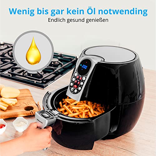 Friteuse Air Chaud 4L 1500W E10 S MEDION – Image 4