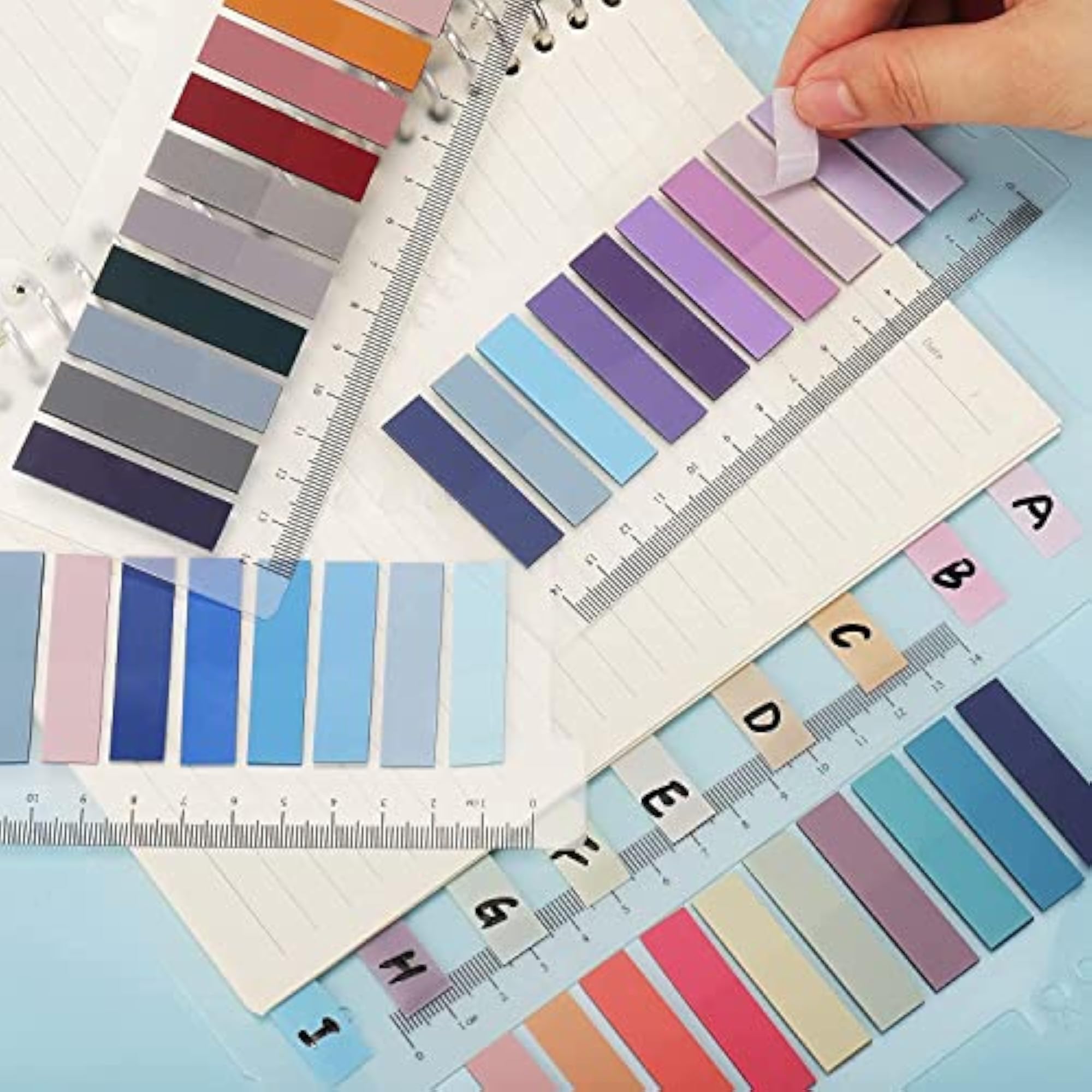 Index Tabs Sticky Notes with Ruler for Notebook