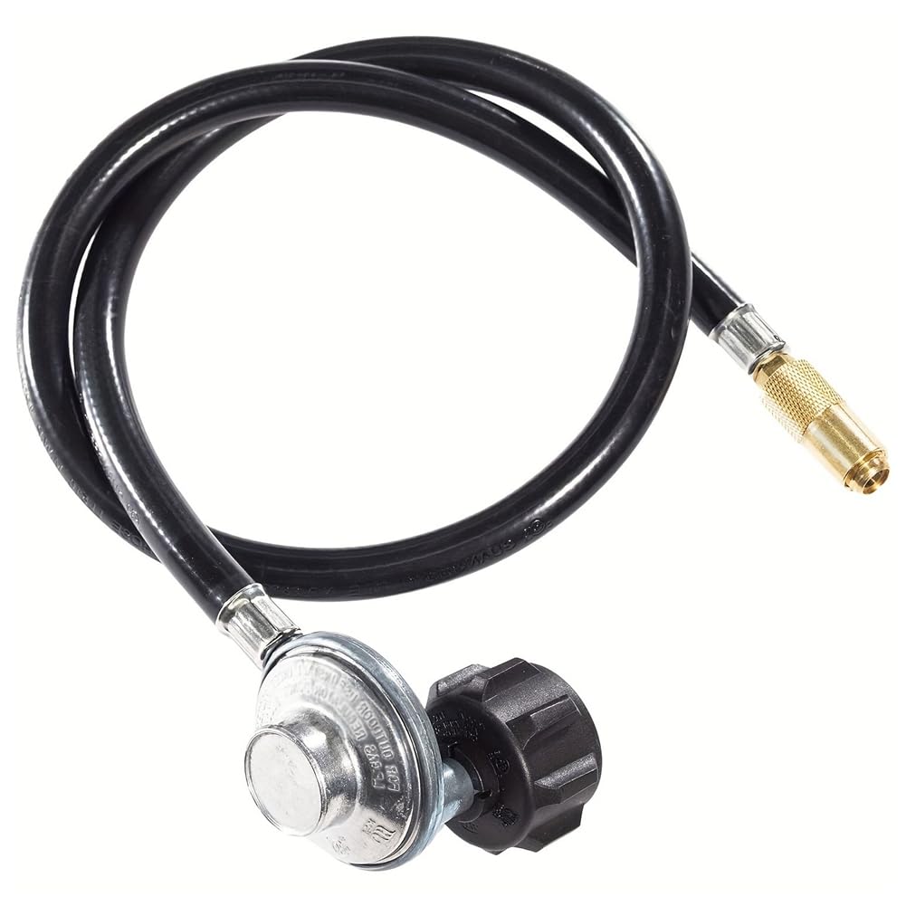 Xnuiasqe As Shown 1-Piece 3Ft Propane Adapter Hose And Regulator For 20 Lb Tank Weather And Corrode Resist