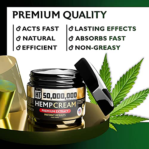 Hemp Techniques Hemp Cream for Muscle, Joint, Hips, Back, Neck, Knee, Elbow - Maximum Strength, Lotion Rub, CBS - Made… - Image 6