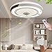 TMKOO LED Ventilatore A Soffitto Con Lampada Moderno Invisibile Fan Plafoniera Velocità Del Vento Regolabile Ventilatore A Soffitto Con Luci LED Dimmerabile Soffitto Con Fan Illuminazione
