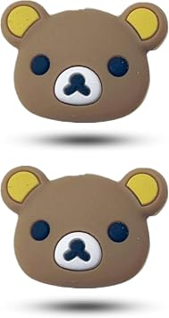 2 PCS Tennis Dampener Cute Tennis Racket Dampener Tennis Shock Absorber Animal Tennis Vibration Dampener Dampener Tennis Racquet for Tennis AccessoriesBear