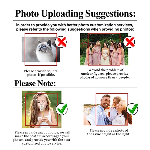 howson london Personalised Gifts for Women Men Personalised Photo Gifts Photo Slate 15 x 15cm Rock Slate Gifts for Him Her Gifts for Mothers Day Birthday Anniversary Wedding Christmas Valentines Day - Image 4