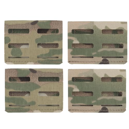 JFFCESTORE Belt Molle Adapter, Versatile Insert System Removable Molle Panels for 2” Tactical Belt and Loop Surface 4 Pack (Camo)