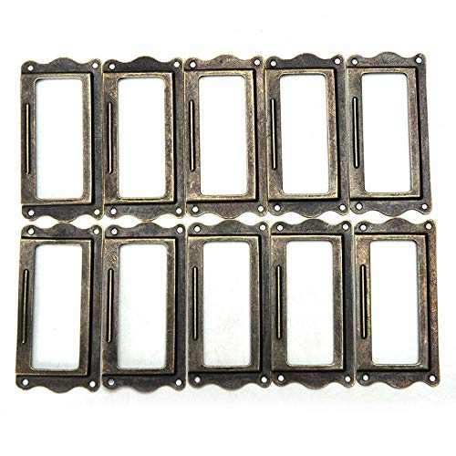 Southst 10Pcs/Lot 4 Colors Antique Brass Metal Label Pull Frame