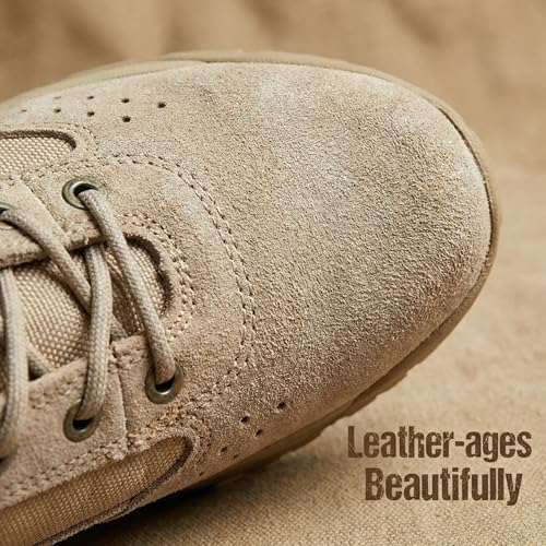 Bottes de Désert Zippées Homme Chaussures Randonnée Légères Sable Anti-sable - 6