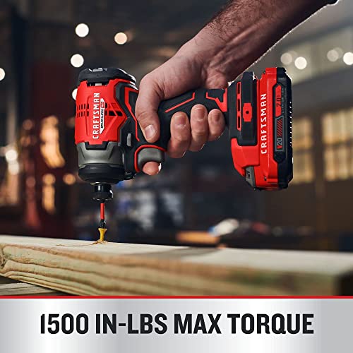 CRAFTSMAN V20 RP Cordless Drill and Impact Driver, Brushless Power Tool Combo Kit, 2 Batteries and Charger Included (CMCK211C2) by CRAFTSMAN - Image 5