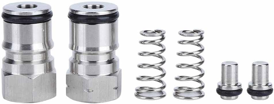 Horoper Ball Lock Keg Post, 9/16in‑18 Stainless Steels Gas Liquid Post, Poppet Spring Spare Sealing O-ring Keg Posts Kit Brewing Accessory for Brewing Quick Disconnect Fitting