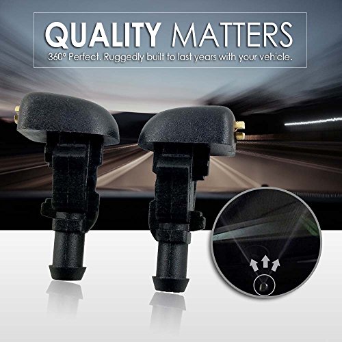 Mean Mug Auto 7133-232314E (Two) Front Windshield Washer Nozzles - Compatible With Chevrolet (Chevy), Gmc, Pontiac, Hummer - Replaces Oem #: 15173510, 20820073 #TOP2