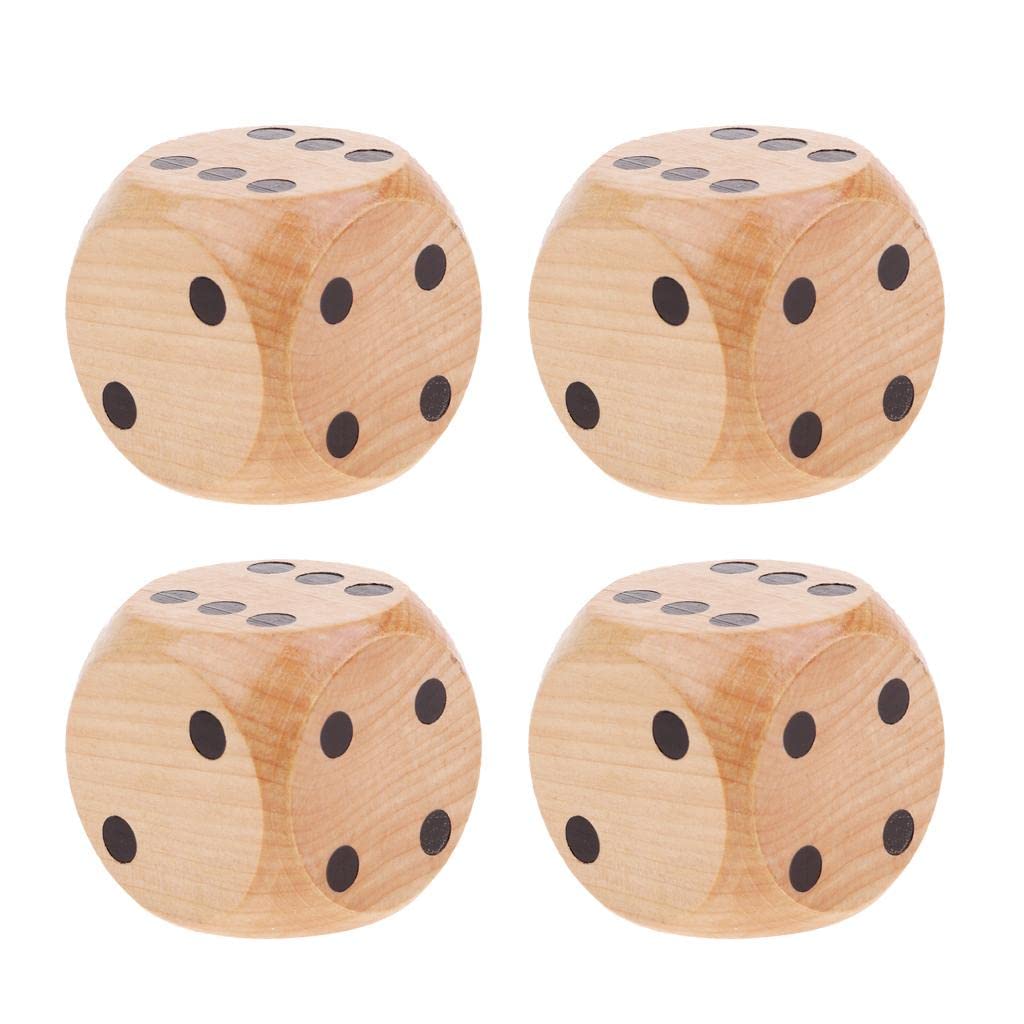 Jeu de dés de Jeu, 4 Jeux D6 à Six Faces 5 cm for Le Camping et de Nombreux Jeux