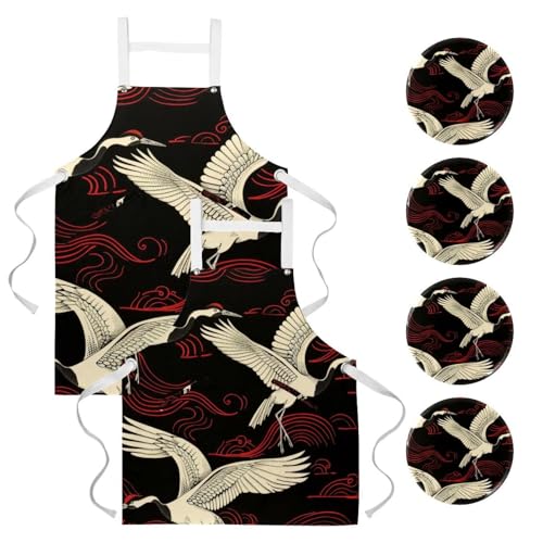 Tablier de cuisine pour restaurant et nettoyage lot de 2 multicolore