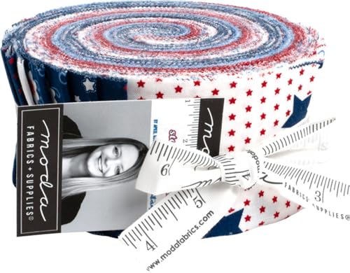 Moda - Star Spangled Jelly Roll by April Rosenthal 40 pcs