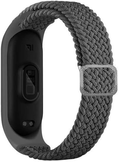 2pcs Nylon Braided Strap for Mi Band 34567 Elastic Adjustable Wristband Replacement Bracelet