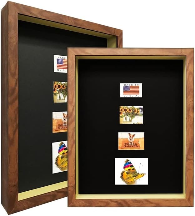 2-3/16" Deep Polystyrene Shadow Box Picture Frame - by WholesaleArtsFrames-com 18x24 2880 Series - Walnut - Made In USA