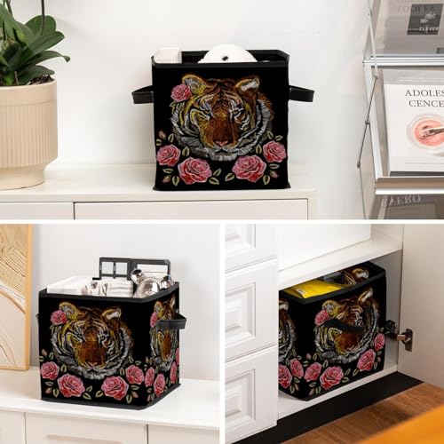 Panier de rangement en tissu pliable pour placard encombré de vêtements - 6