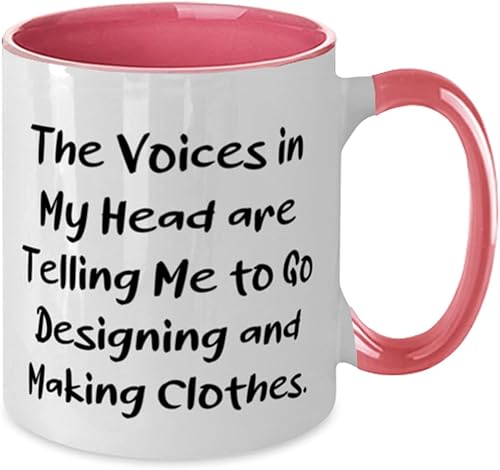 Miniatura 2 de Inspirational Designing and Making Clothes Two Tone 11oz Mug, The Voices in My Head, Present For Friends, Gag Gifts From Friends, Clothing design,