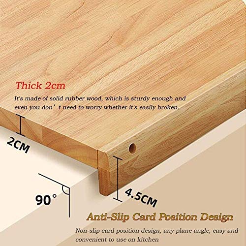 Planche à découper en bois réversible XL pour billot de cuisine durable - 6