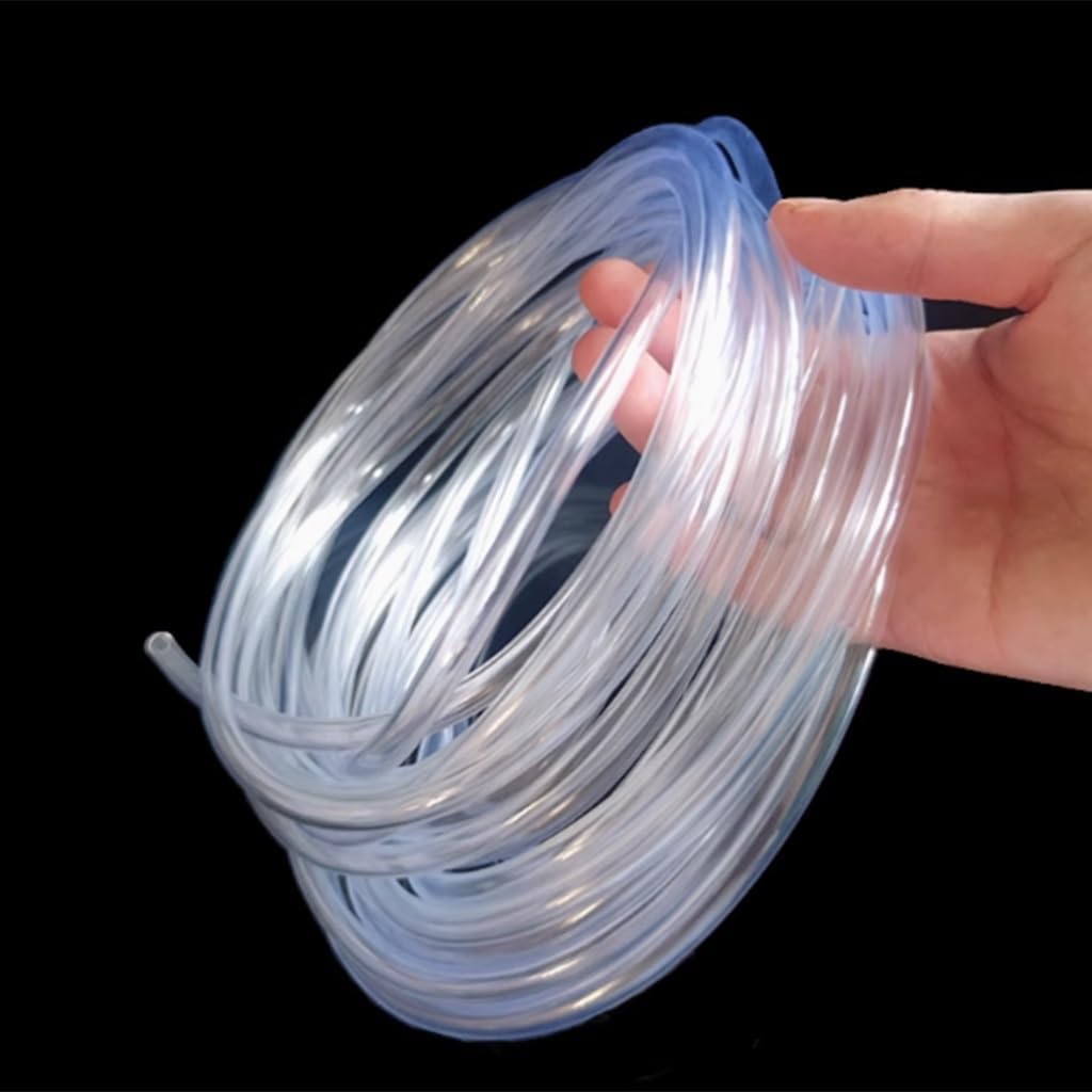 4/7mm Transparent PVC Garden Hose Tubing - 1/4 Inch Lightweight Irrigation Tubing, Heat Cold Resistant, Flexible Water Pipe for Outdoor Use(20M)