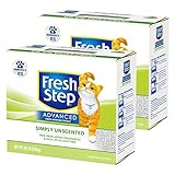 Fresh Step Advanced Simply Unscented Clumping Cat Litter, Recommended by Vets, 37 lbs Total 18.5 lb Box ( 2 Pack )