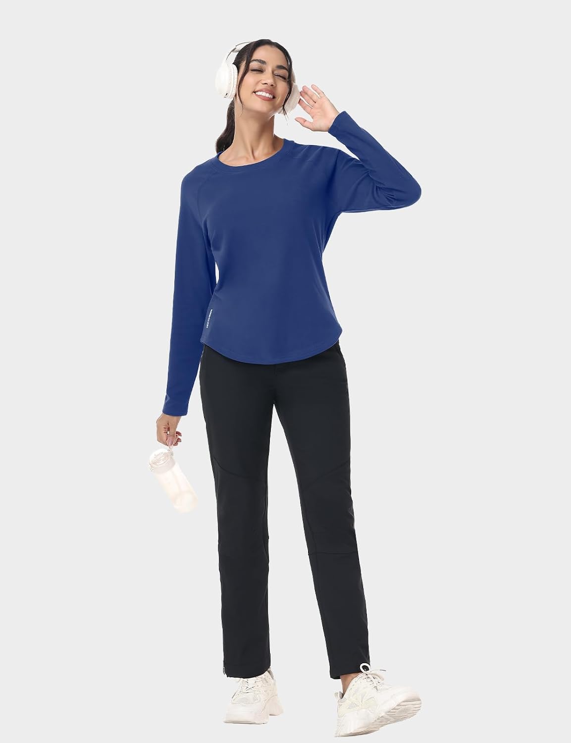 Women's Soft Double-Sided Fleece Tops, Base Layer Insulated Sweatshirt for Cold Weather