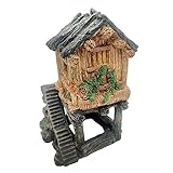 Facynde Acuario | Estatua de loft para pecera | Adorno de paisaje de resina realista para peces betta, cangrejo, acuario, camaleón y